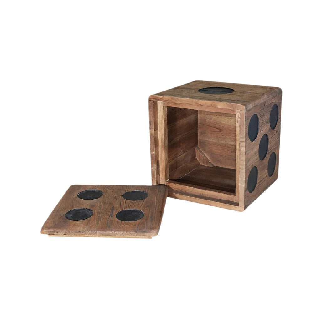 Caisse de rangement en bois avec couvercle et poignées pour organisation - 30 x 30 x 30